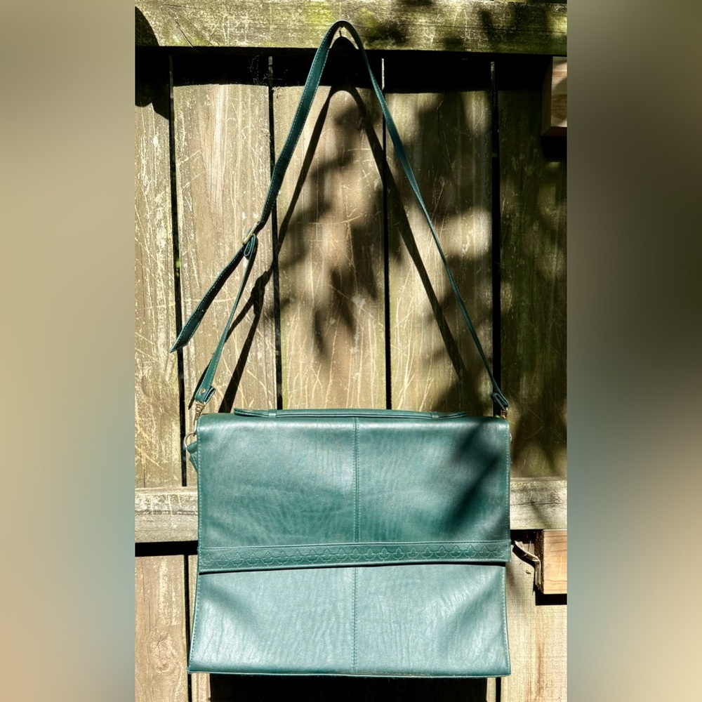 AKA Green Leather Shoulder Bag